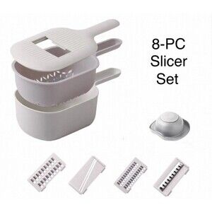 Ergonomic 8-in-1 Multi-functional Vegetable Chopper and Food Slicer Set